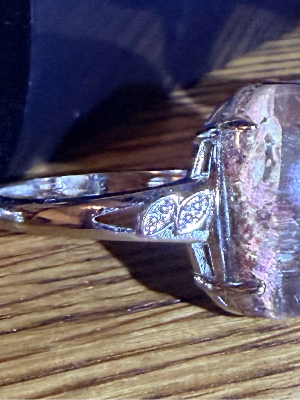 Lodalite (Garden Quartz) Ring - White Bronze - Picture 7 of 7